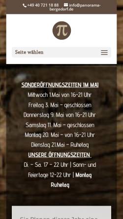 Vorschau der mobilen Webseite panorama-bergedorf.de, Panorama Restaurant