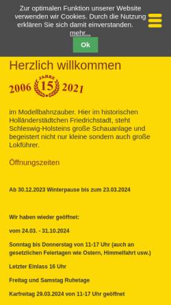 Vorschau der mobilen Webseite www.modellbahn-zauber.de, Modellbahn-Zauber