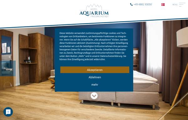 Vorschau von www.hotel-aquarium.de, Hotel Aquarium