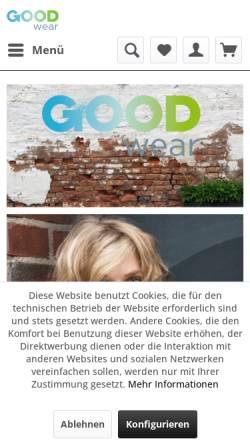 Vorschau der mobilen Webseite www.good-wear.de, Good wear, Joint Change Projects UG