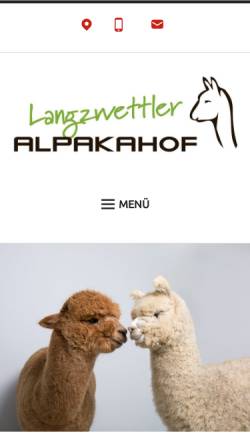 Vorschau der mobilen Webseite www.alpakawollenalle.at, Langzwettler Alpakahof