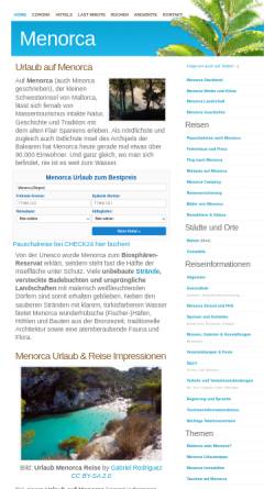Vorschau der mobilen Webseite www.menorca-spanien.de, Menorca
