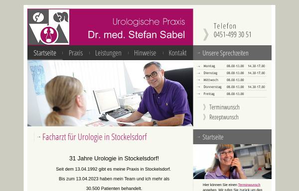 Vorschau von www.urologe-sabel.de, Praxis Dr.med. Stefan Sabel