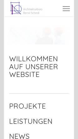 Vorschau der mobilen Webseite www.schenk-architekt.de, Bernd Schenk Architekt AKH