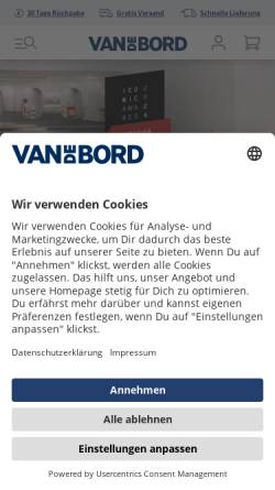 Vorschau der mobilen Webseite www.vandebord.de, VanDeBord - style.landed.