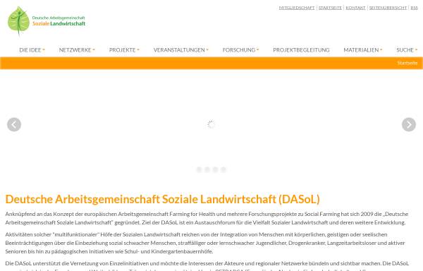Vorschau von www.soziale-landwirtschaft.de, Deutsche Arbeitsgemeinschaft Soziale Landwirtschaft