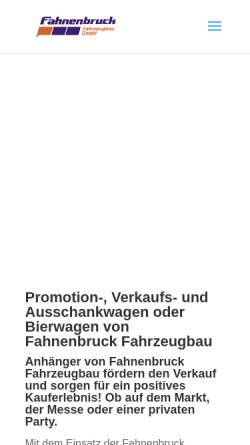 Vorschau der mobilen Webseite fahnenbruck.com, Fahnenbruck Fahrzeugbau GmbH