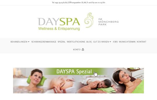 Vorschau von www.day-spa-wuerzburg.de, Dayspa