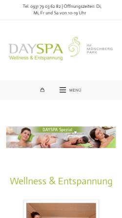 Vorschau der mobilen Webseite www.day-spa-wuerzburg.de, Dayspa