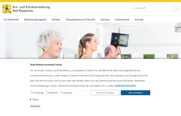 Vorschau von www.kurbadrappenau.de, Kompetenzzentrum für medizinische Rehabilitation und Prävention Bad Rappenau