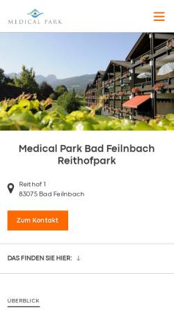 Vorschau der mobilen Webseite www.medicalpark.de, Reithofpark-Klinik GmbH & Co. KG