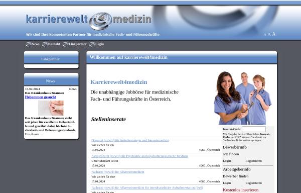 Vorschau von www.karrierewelt4medizin.at, Karrierewelt4medizin