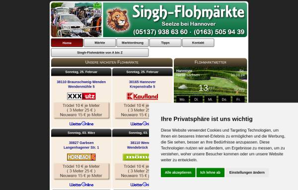 Vorschau von www.khakh.de, Khakh-Flohmärkte - Salwinder Singh Khak