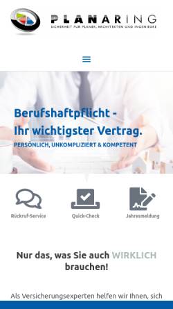 Vorschau der mobilen Webseite www.planaring.de, Planaring Versicherungsmakler GmbH