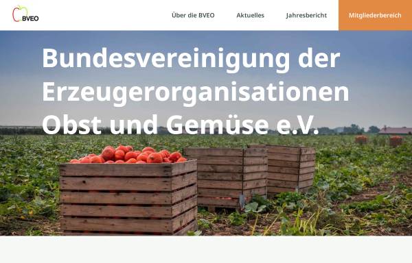 Vorschau von bveo.de, Bundesvereinigung der Erzeugerorganisationen Obst und Gemüse e.V.