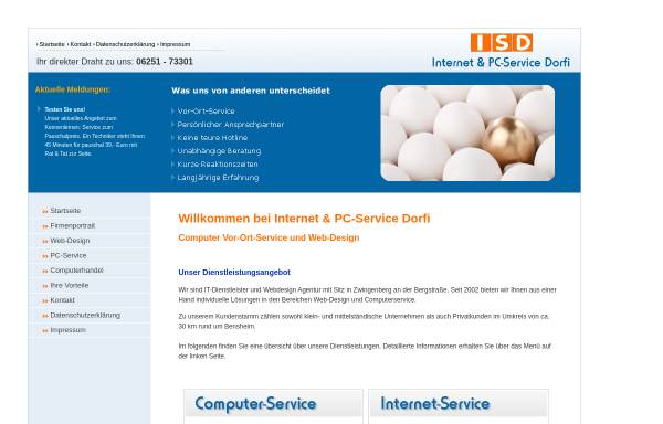 Vorschau von www.isd-computer.de, Internet & PC-Service Dorfi, Marcus Dorfi