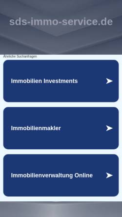 Vorschau der mobilen Webseite www.sds-immo-service.de, SDS-Foltin und Partner - Inh. Thomas Foltin