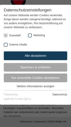 Vorschau der mobilen Webseite www.fassheizer.de, Fassheizer de by Winkler GmbH