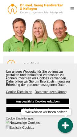 Vorschau der mobilen Webseite www.dr-handwerker.de, Dr. med. Georg Handwerker