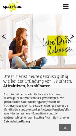 Vorschau der mobilen Webseite www.spar-undbauverein.de, Spar- und Bauverein eG