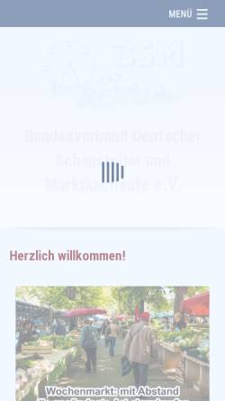Vorschau der mobilen Webseite www.bsmev.de, BSM-Bundesverband Deutscher Schausteller und Marktkaufleute e.V.