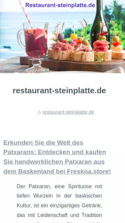 Vorschau der mobilen Webseite www.restaurant-steinplatte.de, Restaurant Steinplatte