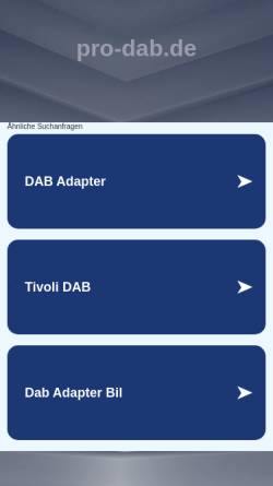 Vorschau der mobilen Webseite www.pro-dab.de, Pro DAB