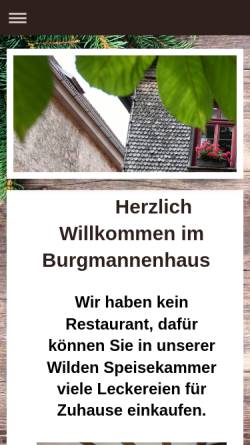 Vorschau der mobilen Webseite burgmannenhaus-steinau.de, Burgmannenhaus