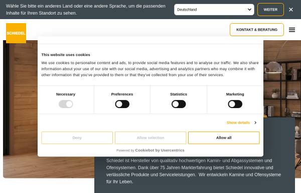 Vorschau von www.schiedel.com, Schiedel Kaminsysteme GmbH