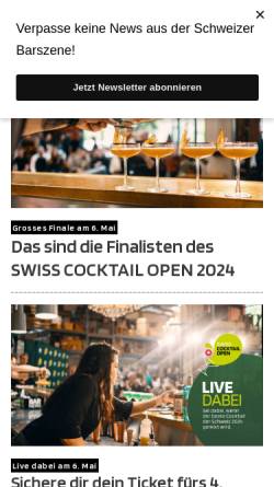 Vorschau der mobilen Webseite www.barnews.ch, Bar-News - Swiss Bar and Beverage Magazine, Verlag R.Zotter & Partner