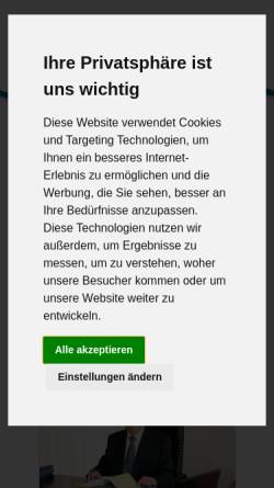 Vorschau der mobilen Webseite www.wahrenburg-goslar.de, Anwaltskanzlei Rechtsanwalt Wahrenburg