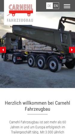 Vorschau der mobilen Webseite www.carnehl.eu, Carnehl Fahrzeugbau