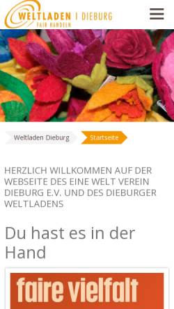 Vorschau der mobilen Webseite www.weltladen-dieburg.de, WeltLaden