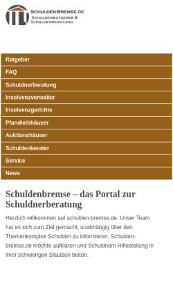 Vorschau der mobilen Webseite www.schulden-bremse.de, Schuldenbremse .de