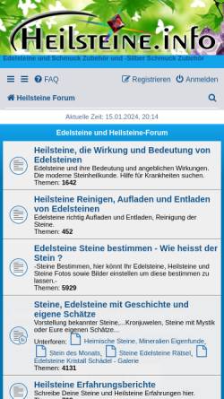Vorschau der mobilen Webseite www.heilsteine.info, Heilsteine.info