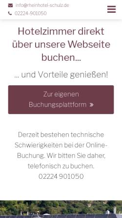 Vorschau der mobilen Webseite www.rheinhotel-schulz.de, Rheinhotel Schulz - Unkel