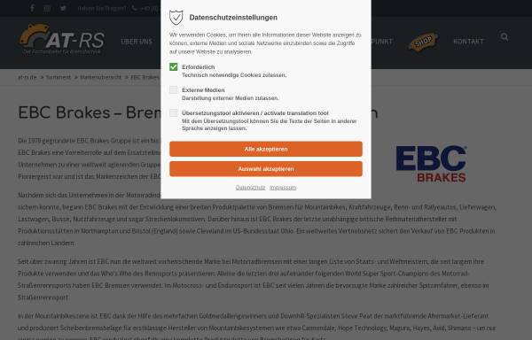 Vorschau von www.ebc-bremsbelaege.de, EBC Bremsbeläge