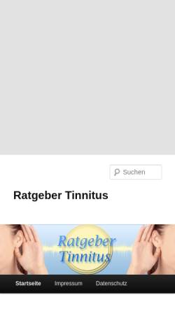 Vorschau der mobilen Webseite ratgeber-tinnitus.de, Ratgeber Tinnitus