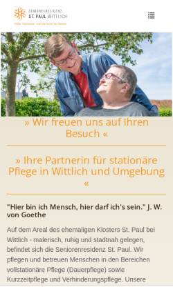 Vorschau der mobilen Webseite www.sr-stpaul.de, Seniorenresidenz St. Paul