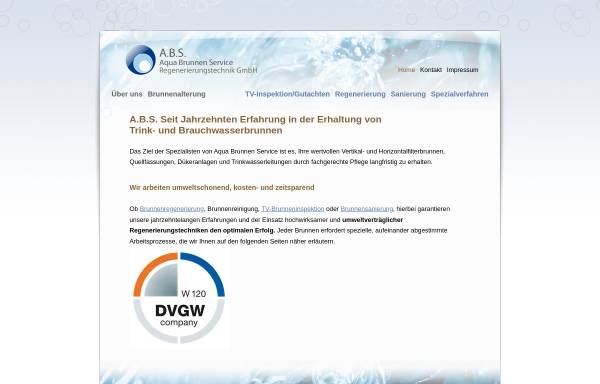 Vorschau von aqua-brunnenservice.de, ABS Aqua Brunnen Service Regenerierungstechnik GmbH