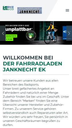 Vorschau der mobilen Webseite www.fahrradladen-meppen.de, Janknecht, Friedrich
