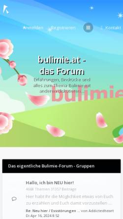 Vorschau der mobilen Webseite www.bulimie.at, Bulimie.at