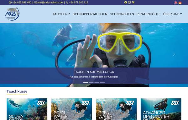 Vorschau von mds-mallorca.de, Michael's Diving School