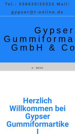 Vorschau der mobilen Webseite www.gummiformartikel-gypser.de, Gummiformartikel Gypser