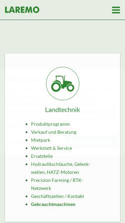 Vorschau der mobilen Webseite www.laremo.de, LAREMO Gewerbepark