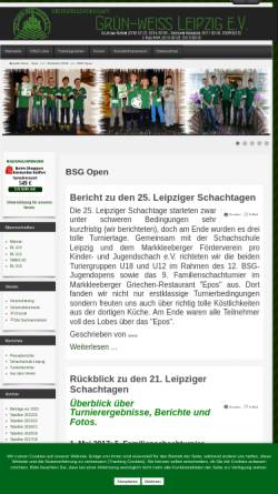 Vorschau der mobilen Webseite www.bsg-gruenweiss-leipzig.de, Brettspielgemeinschaft Grün-Weiß Leipzig