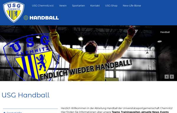 Vorschau von www.chemnitz-handball.de, USG Handball Chemnitz