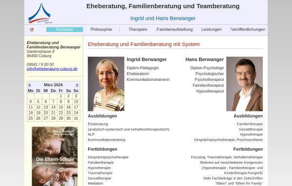 Vorschau von www.eheberatung-coburg.de, Eheberatung und Familienberatung Berwanger
