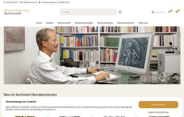Vorschau von www.swisscoin.ch, Marcel Häberling Numismatik