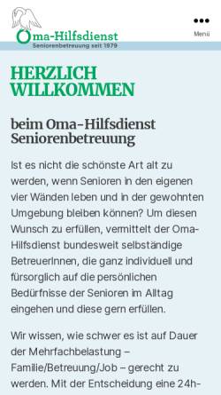 Vorschau der mobilen Webseite www.oma-hilfsdienst.de, Oma-Hilfsdienst